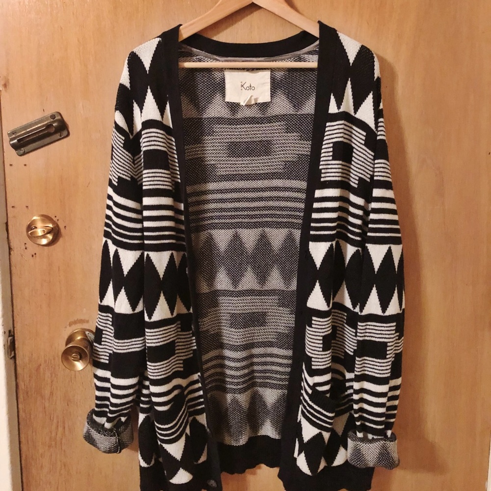Koto Urban Outfitters Tribal Print Cardigan